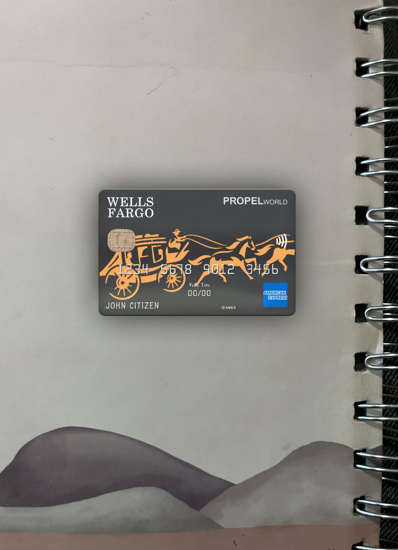 Download USA Wells Fargo bank AMEX Card photolook front Photoshop template